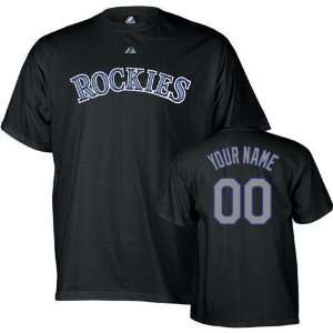   Rockies Custom Name and Number T Shirt (Black)