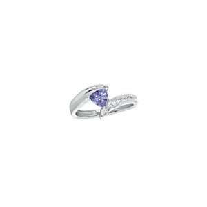  ZALES Trillion Cut Tanzanite Ring in 14K White Gold with 