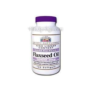  Flaxseed Oil 1000 mg 120 Softgels, 21st Century Health 