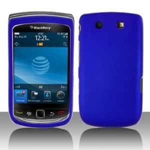 Blackberry Torch 9800 9810 Rubber Dr. Blue Case Cover Protector (free 
