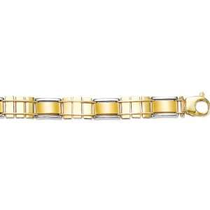   14k Gold 8.5 Inch Two tone Rolex Mens Bracelet   JewelryWeb Jewelry