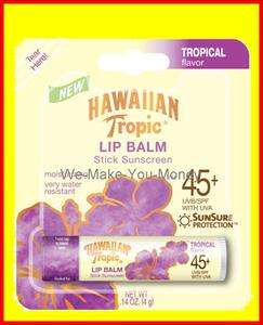 Hawaiian Tropic Lip Blam SPF 45+ Sun Protection Stick Sunscreen  