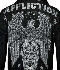 AFFLICTION TRONIC REVERSIBLE ZIP UP HOODIE SIZE XXL NWT  
