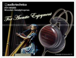 Audio Technica ATH W5000 Wooden Headphones ATHW5000  