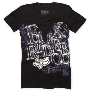  Fox Racing Womens Metal Shop V Neck T Shirt   X Large 