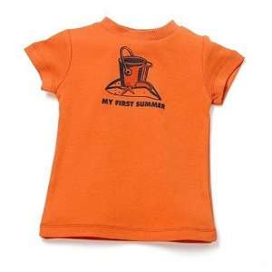    UV Protective My First Summer T Shirt   Orange 9 Months Baby