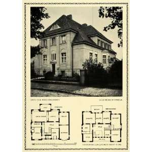  1913 Print House Kuhne Potsdam Floor Plan Architecture 