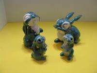 Set of Kreiss & Co Bunnys Rabbits Salt Pepper Babies  