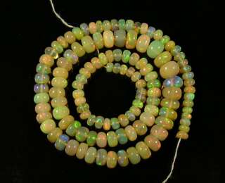 ETHIOPIAN WELO OPAL smooth rondelle beads AAA 3.5 7mm 15strand  