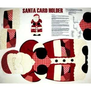   Santa Card Holder Panel Fabric By The Panel Arts, Crafts & Sewing