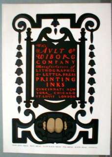 1900 Art Deco Nouveau Ault Wiborg Company Graphic Art  