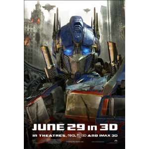 Transformers Dark Of The Moon   Optimus Prime   Movie Poster Flyer 