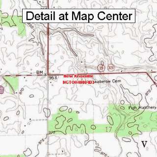   Topographic Quadrangle Map   New Knoxville, Ohio (Folded/Waterproof