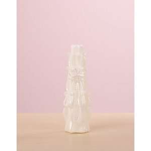  White Carved Krystal Heart Unity Candle