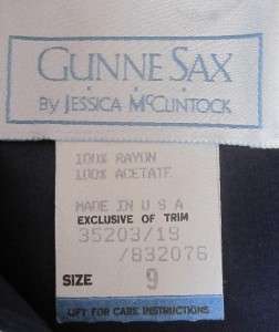   blue velvet GUNNE SAX by Jessica McClintock party dress sz 9 NWT $140