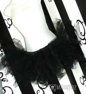 Gothic Black Tattered Trashy Tulle TuTu Ballerina Skirt  