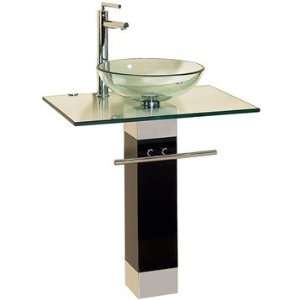  Daichi Bathroom Vanity with Round Glass Sink   24 Inch or 