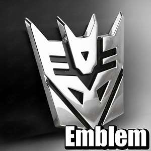 3D Car Chrome Transformers Decepticon logo Emblems  