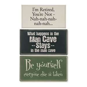  Witty Wooden Plaque   Man Cave