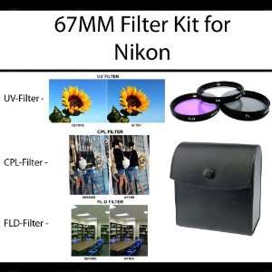 Technology HD3 67mm Multi Coated 3 Piece Filter Kit For The Nikon D100 