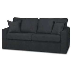  Mission Black Faux Leather Laney Sofa