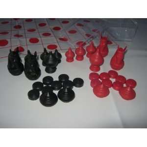  Thai Chess (Makruk) Plastic with Traditional Red and Black 