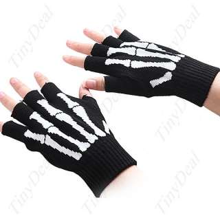 Average Size Knit Warm Fingerless Gloves HUI 35054  