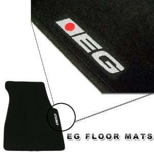   93 94 95 1992 1995 Honda Civic 3DR EG Black Floor Mats Custom Carpets