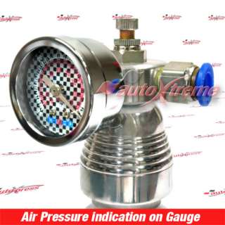 SILVER Air Intake Gauge Pressure Compressor Supercharger JDM TURBO 