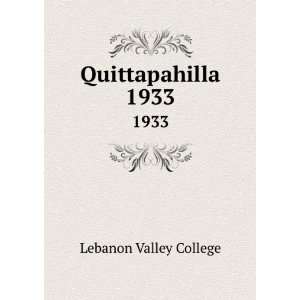  Quittapahilla. 1933 Lebanon Valley College Books