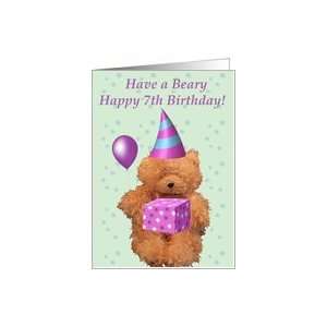  Beary Happy 7th Birthday Card Toys & Games