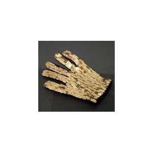  Gold kids Size Sequin Sparkle Glove (Both Sides Have 