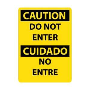 ESC703AB   Danger, Do Not Enter, Bilingual, 14 X 10, .040 Aluminum 