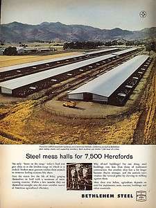 1966 BETHLEHEM STEEL Hereford Feeder Builidings AD~COWS  