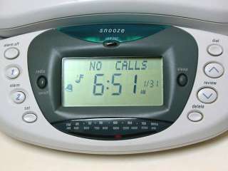 General Electric Alarm Clock / Radio / Telephone WHITE Perfect and 