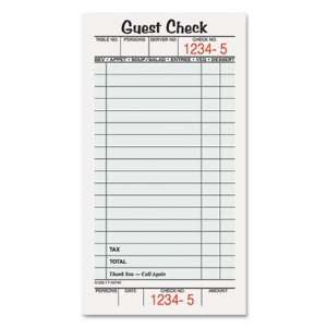  TOPS Restaurant Guest Check Pad with Receipt Stub TOP45740 