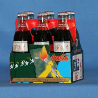 1996 Atlanta Olympics Torch Relay Coca Cola 6 Pack  