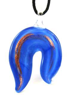   Nice Multi Colors Torch Murano Lampwork Glass Pendant Chain Necklace