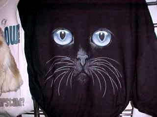 Cat Blue Eyes Unisex T Shirt 2X 3X  