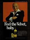   Black Velvet ad ~ Telly Savalas, Mati, Feel The Velvet, Baby  
