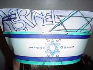 Paper Hats ISRAELI FLAG Hebrew Judaic School Art Crafts  