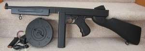   Airsoft Auto Electric Rifle with 2 Magazines Tommy Gun Black Color