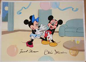   MICKEY & MINNIE MOUSE Serigraph SIGNED by FRANK THOMAS & OLLIE JOHNSON