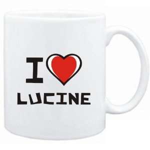  Mug White I love Lucine  Female Names