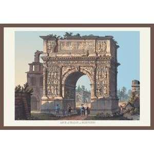  Vintage Art Arch of Trajan at Benevento   15835 2