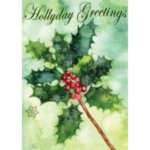 Hollyday Greetings   Toland Christmas Holiday Garden Flag 12.5 Inch X 