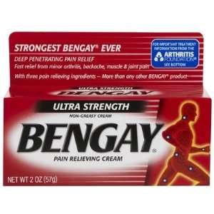 Bengay Ultra Stength Pain Relieving Cream, Non Greasy Ultra Strength 2 