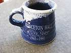 TOMS POTS COFFEE MUG BLUE STONEWARE PRINCETON HALL 50 YEAR 1941 1991 