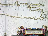 1650 Jansson Large Antique Map of Java   Batavia   Dutch East India 