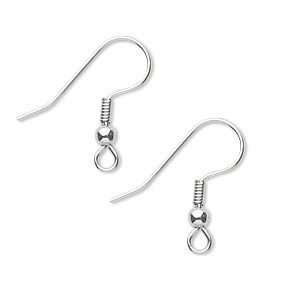 500 Silver Surgical Steel Ball & Coil Hook Earwire Earring Findings 